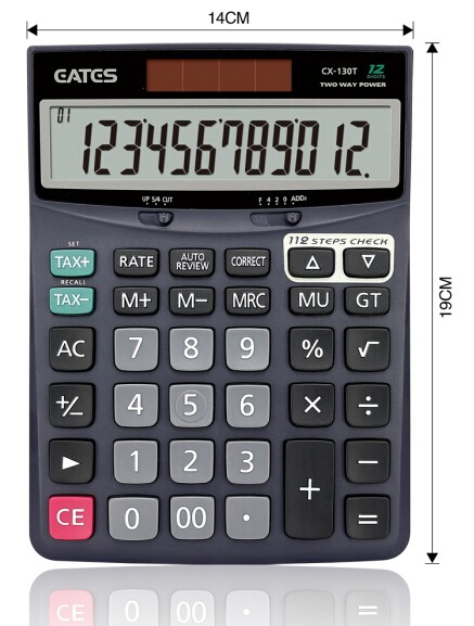 Office Supplies 12 Digit 112 Steps Check Correct TAX Electronic Calculator Big Display Finance Scientific Desktop OEM Calculator