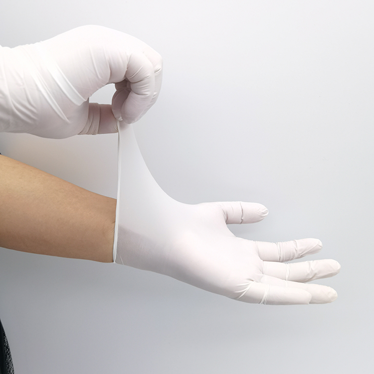 Household Safety Protective Working White Color High Quality Nitrile Gloves White Nitrile Gloves