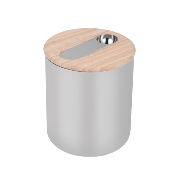 Bamboo Lid Kitchen Storage Canister With Spoon