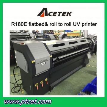 UV inkjet Printer R180E UV Printer,exhibition industry,1440*1440dpi,roll to roll UV printer 1.8m*3m printing width