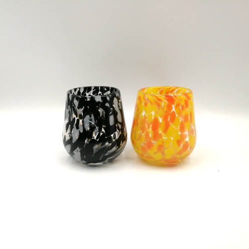 Vaso sin tallo leopardo para hacer velas