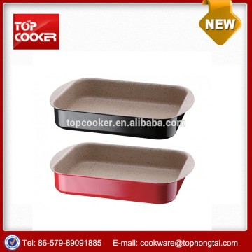 Aluminum marble coating bake roaster pan