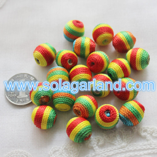 Nueva moda 14MM de lana de colores joyería de perlas de búsqueda de bricolaje