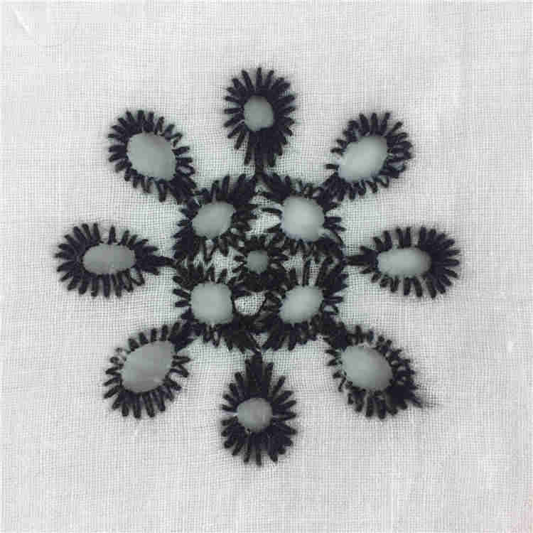 wholesale embroidered popular Lace multi color embroidery fabric cotton