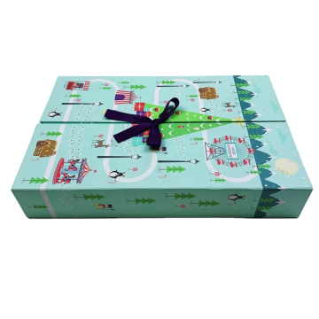 Colorful Christmas Advent Calendar Large Gift Paper Box