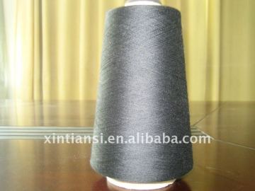 grey melange recycled autocone polyester spun yarn