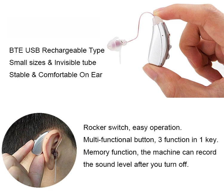 Behind The Ear RIC Rechargeable Hearing Aids With Competitive Prices