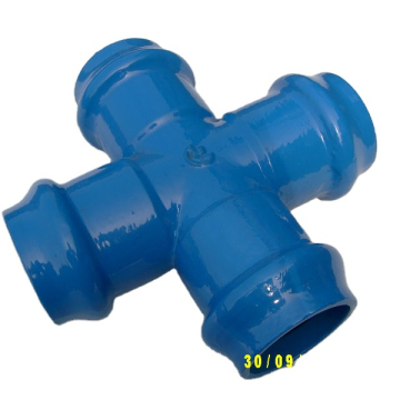 Hot sale cross tee fitting tune 20mm high quality iron cross cheap ductile cast iron fittings cross