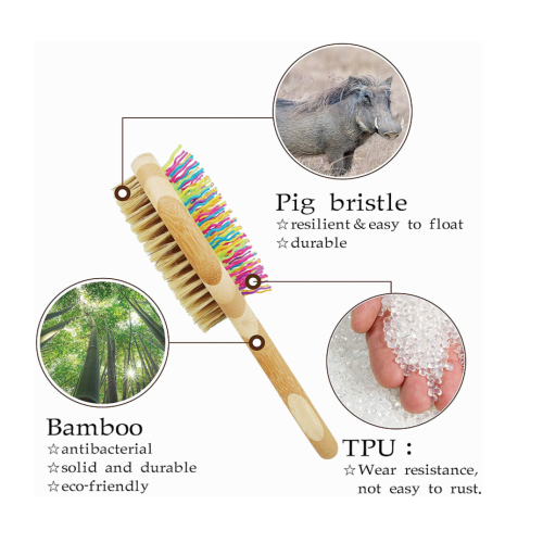 Bambu hundborste för detangling