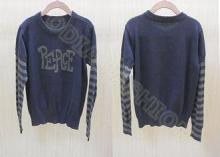 Round Neck Stripes Boys Holiday Sweaters in Cotton with Lon