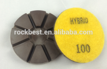 Abrasive concrete floor polishing pads
