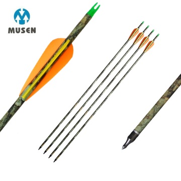 MUSEN Archery: High-Quality Camouflage Pure Carbon Arrows for Compound Bow Hunting