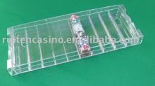 500ct Clear Poker Chip tray with lid casino chip tray