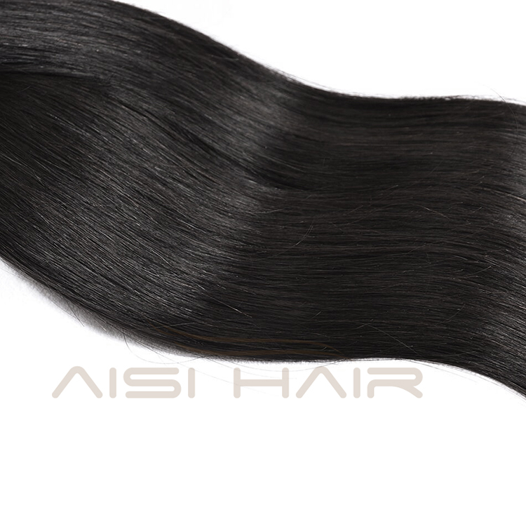 Aisi Hair Top Quality Black Silky Straight Wave Human Hair Brazilian Human Hair Bundles Extension For Black White Women