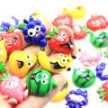 Fancy Various Fruit Shape Cabochon Flatback Beads 100pcs / bag Kitchen Ψυγείο Στολίδια Γούρια Παιδικά DIY Παιχνίδια Διακόσμηση