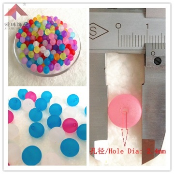 Fashion Jewelry, Transparent Frosted Round Bead (0162)