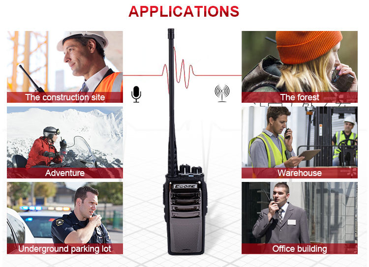 Ecome ET-300 Personel Ofisler için Uzun Menzilli Analog Walkie Talkie