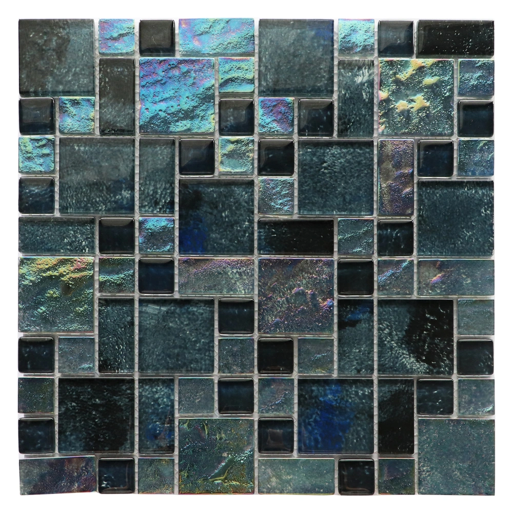 China Supply Square Shaped Pattern Glossy Mosaic Tiles for Swimming Pool