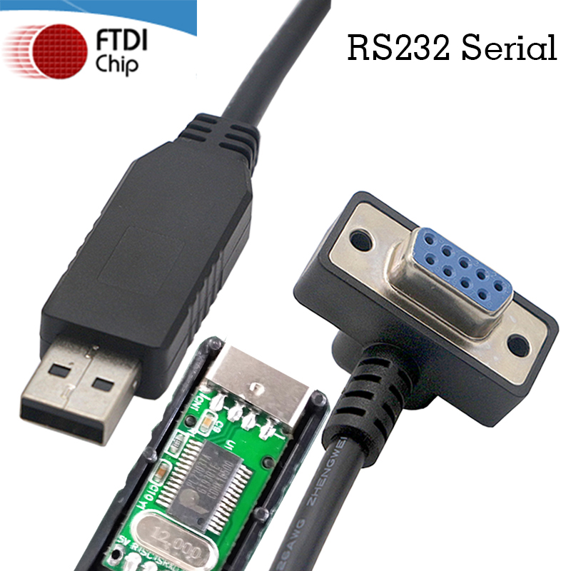Οδηγός USB σε σειριακό RS232 DB9 9PIN Αρσενικό ή θηλυκό καλώδιο προσαρμογέα για Win & Mac 3ft/1m