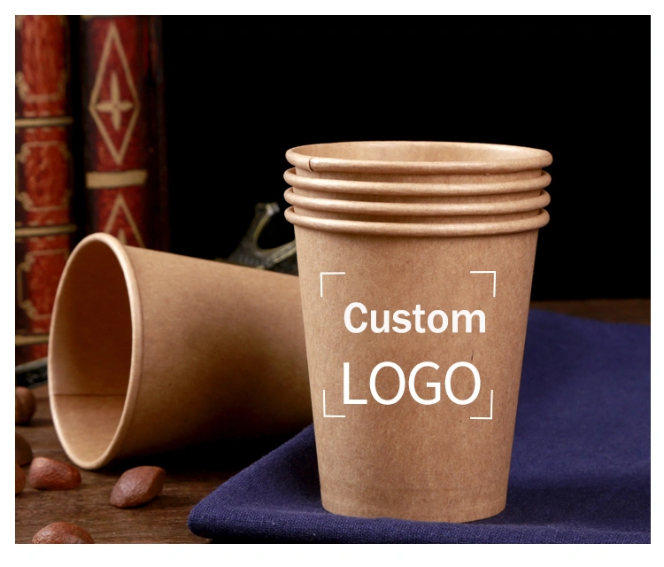 Custom Disposable Paper Cup Printing Logo Kraft Paper Puree Cup