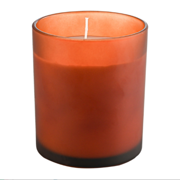 round 330ml amber glass candle holder candle jar