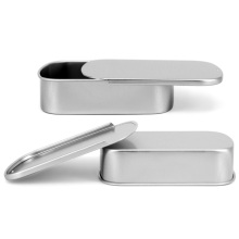 Slide Top Metal Tin Box - Aluminum Metal Packaging Container