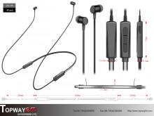 Neck-mounted sports bluetooth headset