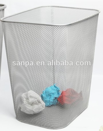 2014 Colored Household Desktop Metal Mesh Square Dusty Bin Trash Cans