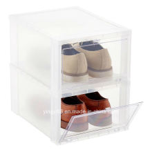 Amazing Drop Front Stackable Clear Plastic Shoe Storage Box