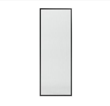 Linear Texture Tempered Glass - Fluted Decorative Pattern Framed Clear Glass