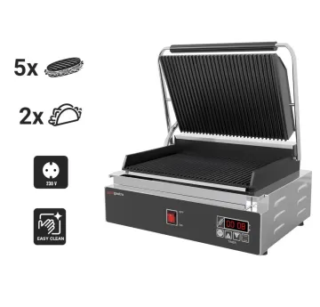 180 Degree Both Sides Cook Commercial Electric Panini Press Contact Panini Grills for Hamburger Sandwich