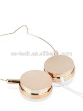 Lovely Cats ear headband wired headphone with mic