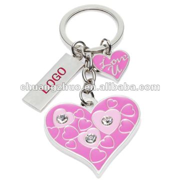 Fashion Metal Lovers Keychains custom metal keychain