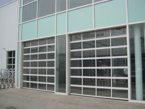 high quality crystal overhead sectional door