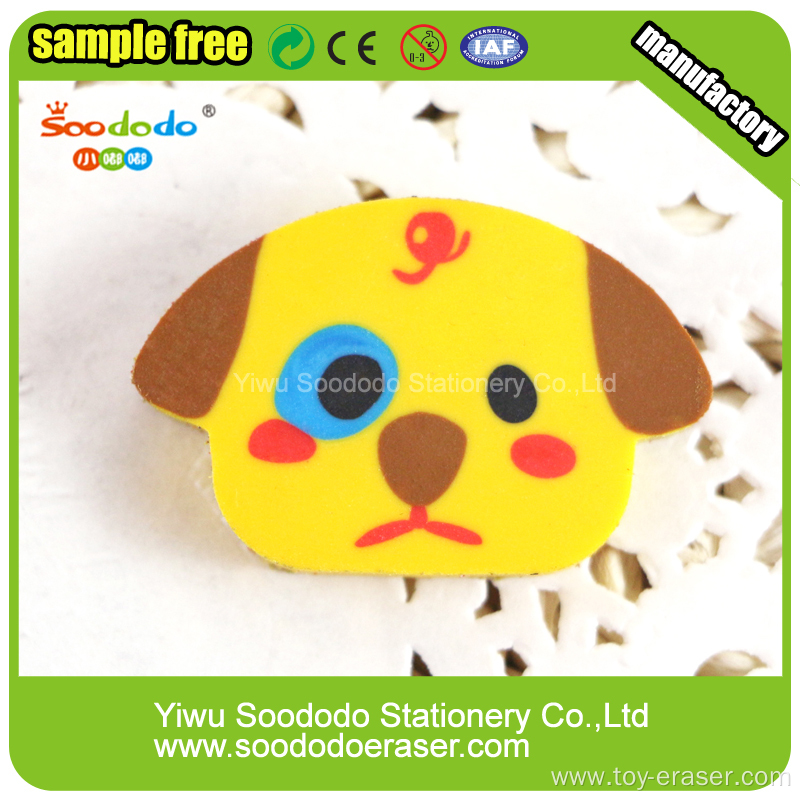 Animal shape extruded customed eraser product