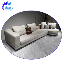 High-End Custom Italian L Shape Fabric Sofa