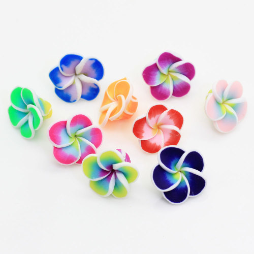 Arcilla polimérica con forma de flor colorida simulada para decoración artesanal hecha a mano, adornos para uñas, encantos