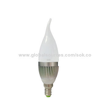 LED Candle Lamp, 1W, 30,000 Hours Average Lifetime