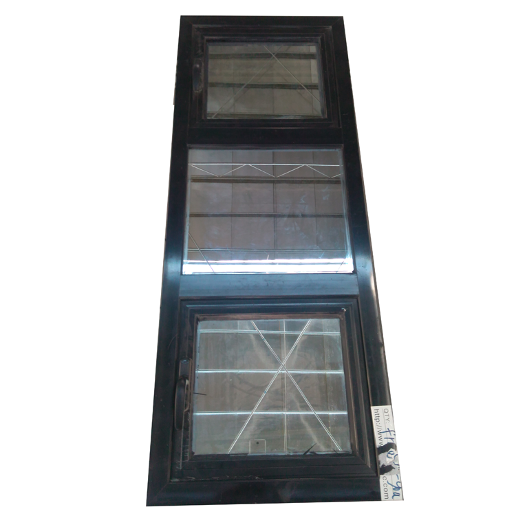 Soundproof house window design 3 panels aluminum awning window