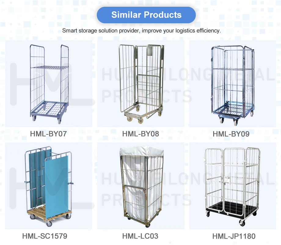 Heavy Duty Wearehouse and Store Wire Mesh Roll Cage Container