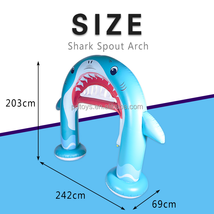 wholesale inflatable arch inflatable shark sprinkler inflatable kids toys baby pool kids pool