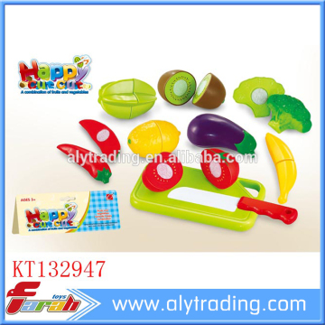 Kitchen Play Set Plastic Fruit Cutting Toys For Kids