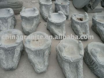 stone birdbath