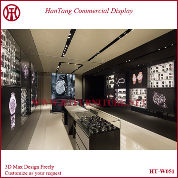 Professional high end watch window display showcase design for sale