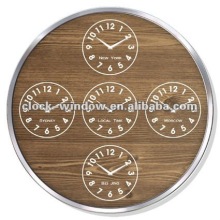 Five Time Zone Wall Clock