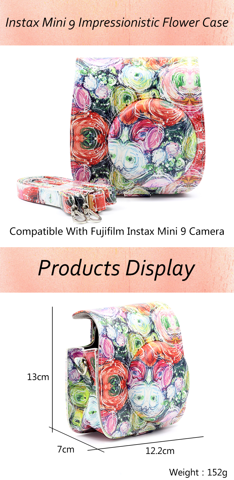 Impressionistic Flower Instax Mini 9 Case