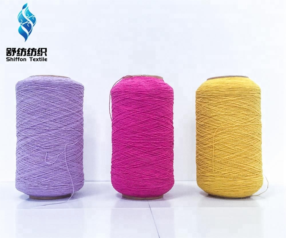 Lycra spandex covered yarn Latex rubber elastic yarn for gloves socks
