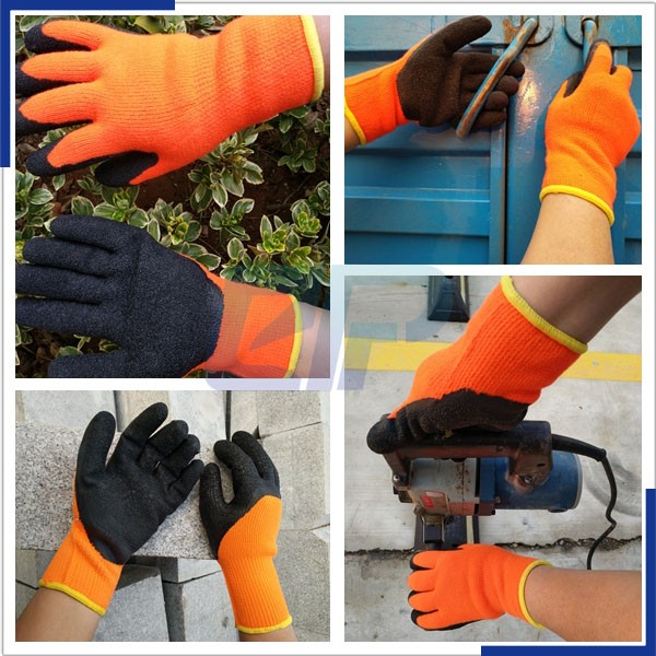 Tuff Grip Thermal Glove Latex Dipped Fleece Lined Gloves For Fruit Picking Warm Wet Dry