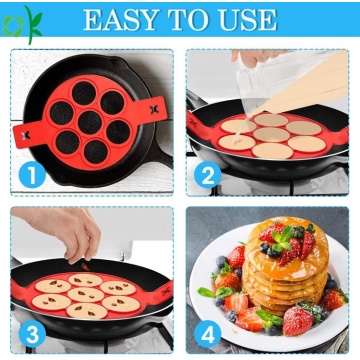 Silicone Nonstick Round Heart Shape Fried Egg Moulds