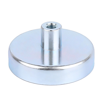 Round Ferrite Pot Magnet With Inside Threaded Rod